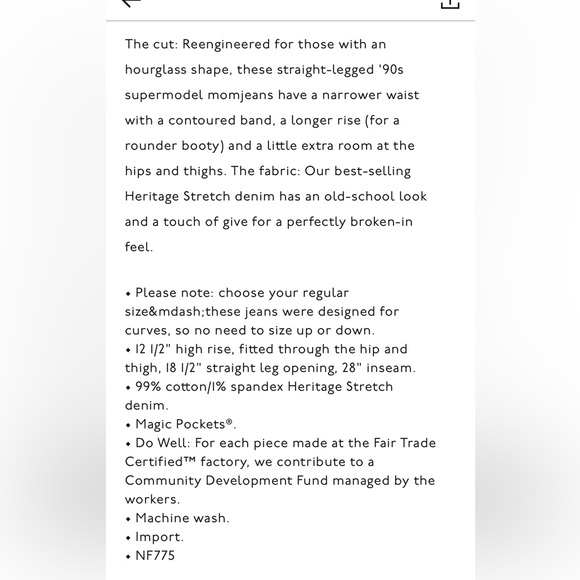 Madewell Curvy Perfect Vintage Straight Jeans - Picture 4 of 4